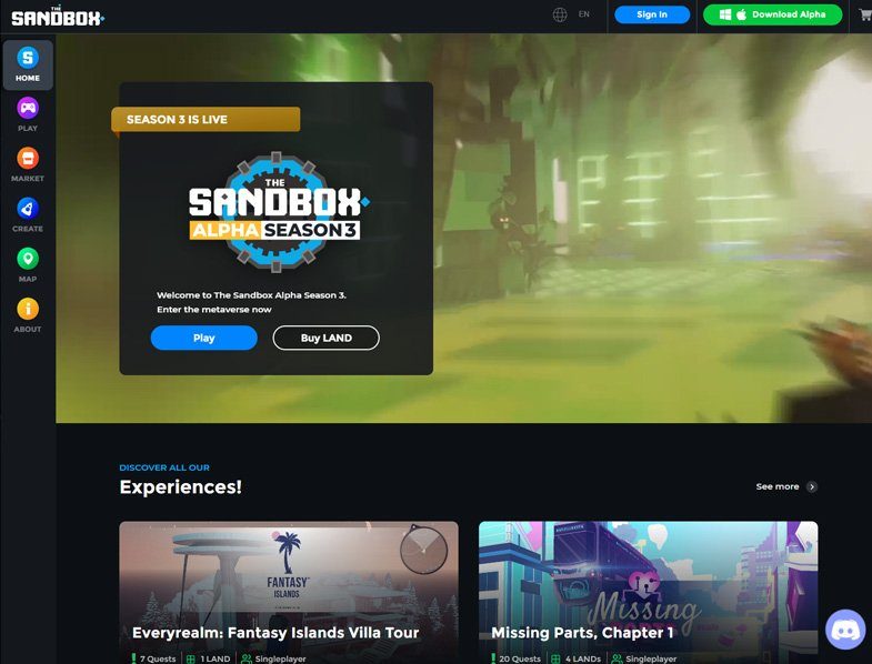 Sandbox Homepage