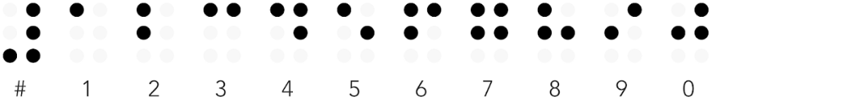 braile numbers