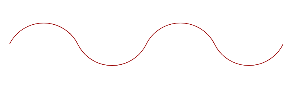 Uma linha ondulada vermelha.