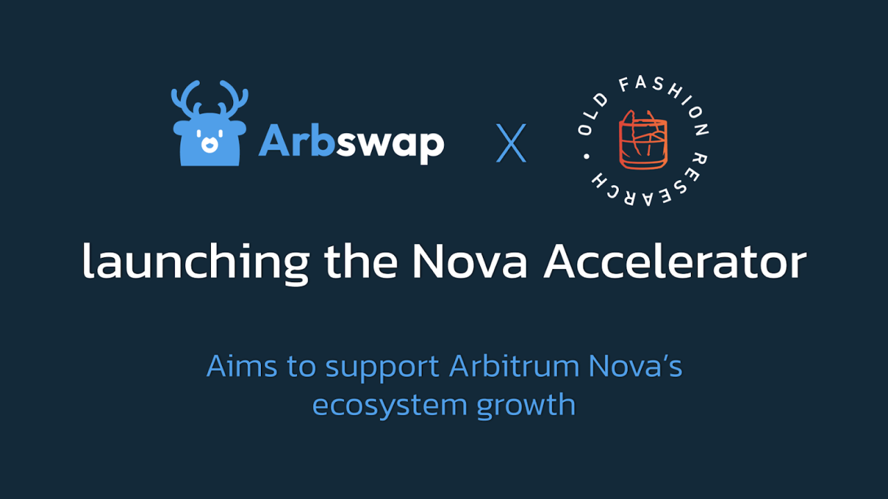 Arbswap lanceert de Nova Accelerator ter ondersteuning van Arbitrum's ecosysteemgroei PlatoBlockchain Data Intelligence. Verticaal zoeken. Ai.