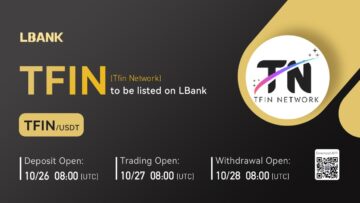 Az LBank Exchange 27. október 2022-én listázza a TFIN NETWORK (TFIN) PlatoBlockchain Data Intelligence szolgáltatást. Függőleges keresés. Ai.