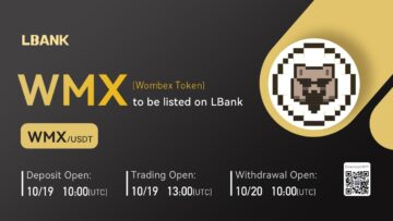 Wombex Token (WMX) اب LBank Exchange PlatoBlockchain ڈیٹا انٹیلی جنس پر تجارت کے لیے دستیاب ہے۔ عمودی تلاش۔ عی