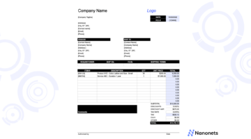 Purchase Order Template PlatoAiStream Data Intelligence. Vertical Search. Ai.