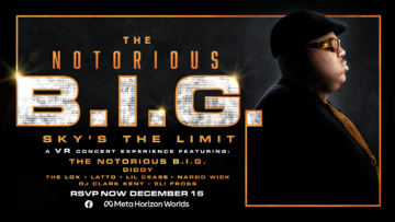 Celebre el 50 aniversario de Biggie con The Notorious BIG Sky's the Limit: una experiencia de concierto de realidad virtual en Meta Horizon Worlds PlatoBlockchain Data Intelligence. Búsqueda vertical. Ai.