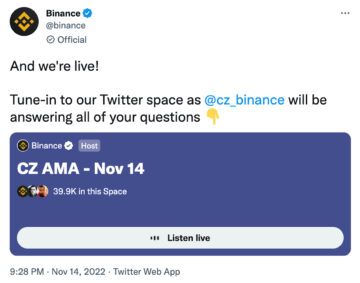 Vitalik Buterin seeks to build proof-of-reserves protocol with Binance as ‘guinea pig,’ says Binance chief CZ - Changpeng Zhao PlatoBlockchain Data Intelligence. Vertical Search. Ai.