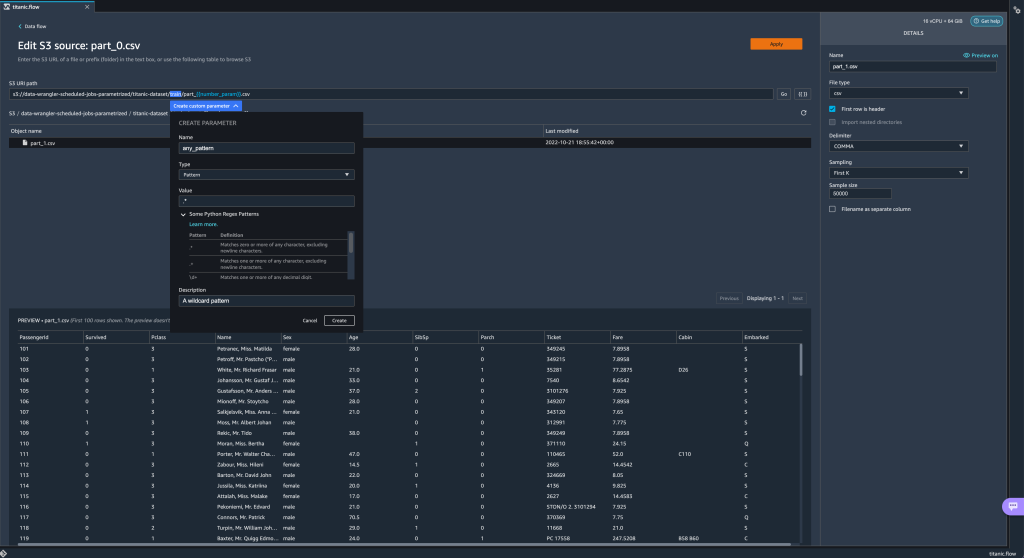 Get more control of your Amazon SageMaker Data Wrangler workloads with parameterized datasets and scheduled jobs Amazon SageMaker Data Wrangler PlatoBlockchain Data Intelligence. Vertical Search. Ai.