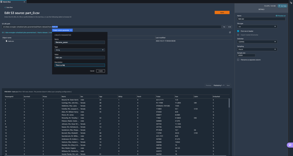 Get more control of your Amazon SageMaker Data Wrangler workloads with parameterized datasets and scheduled jobs Amazon SageMaker Data Wrangler PlatoBlockchain Data Intelligence. Vertical Search. Ai.