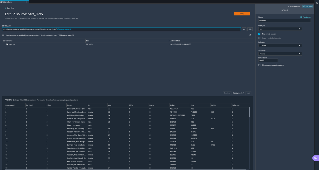 Get more control of your Amazon SageMaker Data Wrangler workloads with parameterized datasets and scheduled jobs PlatoBlockchain Data Intelligence. Vertical Search. Ai.