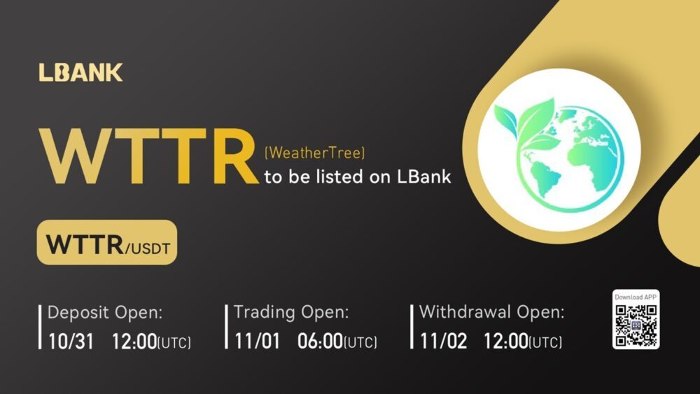 WeatherTree (WTTR) on nyt kaupankäynnin kohteena LBank Exchange PlatoBlockchain Data Intelligencessä. Pystysuuntainen haku. Ai.