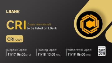 Crypto International (CRI) è ora disponibile per il trading su LBank Exchange PlatoBlockchain Data Intelligence. Ricerca verticale. Ai.