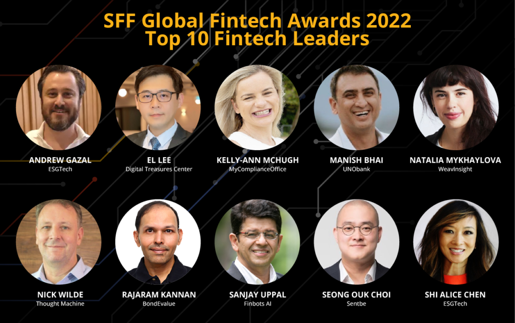 أفضل 10 قادة في مجال التكنولوجيا المالية لعام 2022