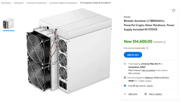 $BTC: You Can Now Buy Bitcoin Mining Hardware at American Retail Giant Walmart PlatoAiStream Data Intelligence. Vertical Search. Ai.