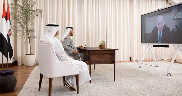 Biden i przywódca Zjednoczonych Emiratów Arabskich rozmawiają z pomocą DTEN i Jabra PlatoBlockchain Data Intelligence. Wyszukiwanie pionowe. AI.