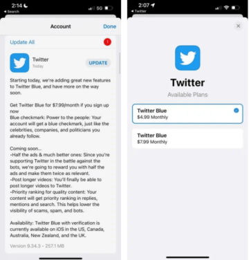 Última hora: Twitter lanza el plan Twitter Blue de $8 con verificación PlatoBlockchain Data Intelligence. Búsqueda vertical. Ai.