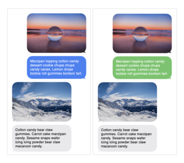 Applen viestit ja värikontrasti PlatoBlockchain Data Intelligence. Pystysuuntainen haku. Ai.