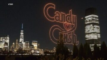 New York sky lit up by 500 drones promoting Candy Crush US&Canada PlatoBlockchain Data Intelligence. Vertical Search. Ai.