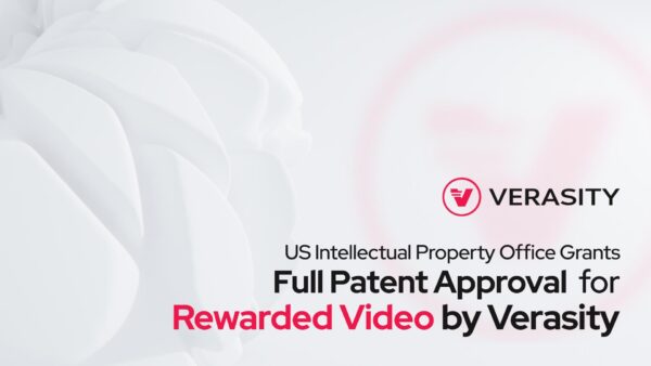 Amerykański Urząd ds. Własności Intelektualnej przyznaje pełną zgodę patentową na nagrodzony film wideo autorstwa Verasity PlatoBlockchain Data Intelligence. Wyszukiwanie pionowe. AI.