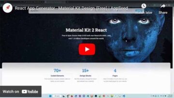 React App Generator - Material Kit (VIDEO) PlatoBlockchain Data Intelligence. Vertical Search. Ai.