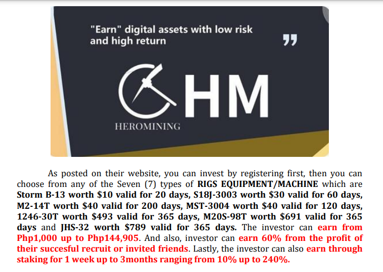 SEC Cautions Public Not to Invest in HeroMining Scam PlatoBlockchain Data Intelligence. Vertical Search. Ai.