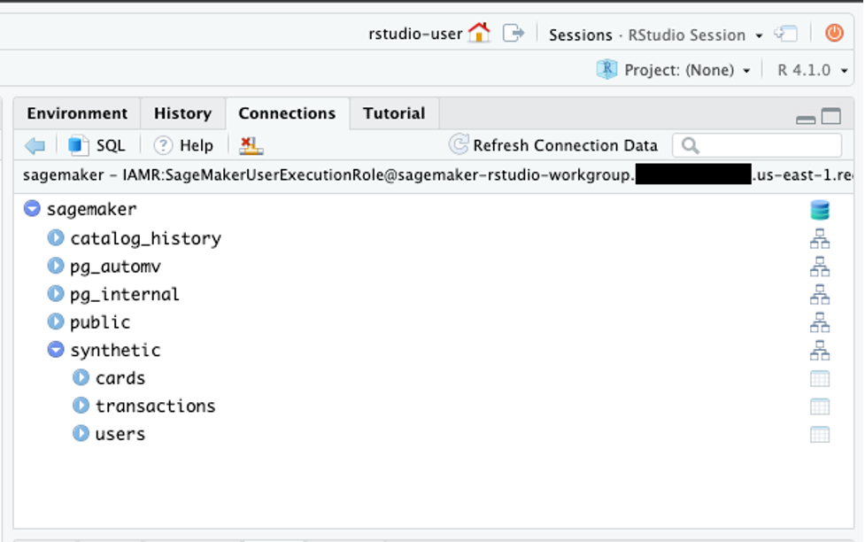 Connecting Amazon Redshift and RStudio on Amazon SageMaker PlatoAiStream Data Intelligence. Vertical Search. Ai.