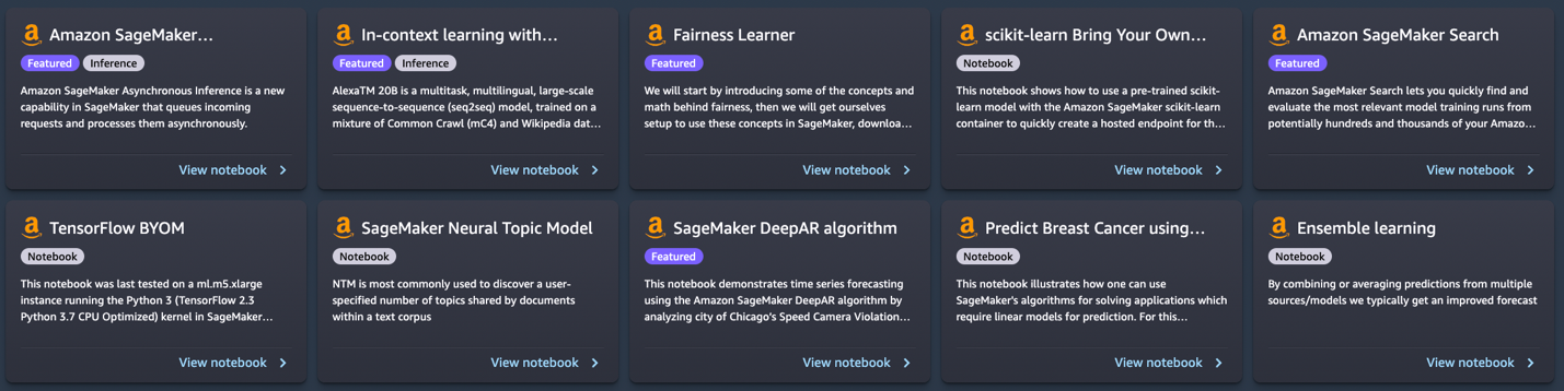 Illustrative notebooks in Amazon SageMaker JumpStart PlatoBlockchain Data Intelligence. Vertical Search. Ai.