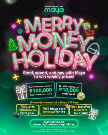 Maya запускає акцію Merry Money Holiday з призовим фондом у 2 мільйони песо PlatoBlockchain Data Intelligence. Вертикальний пошук. Ai.
