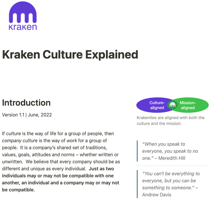 Kraken Culture Explained