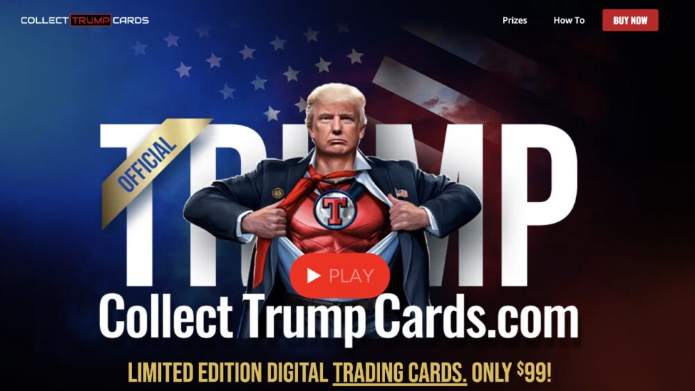 Trump lanserer NFT-kortsamling - Vinnere av konkurransen kunne spise eller spille golf med den 45. presidenten