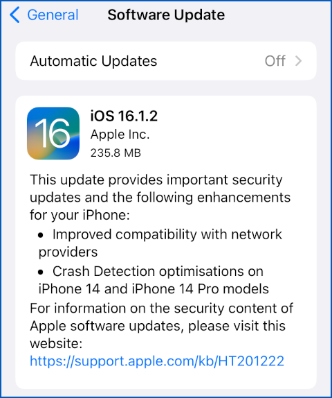 Apple lanza una actualización de seguridad de iOS que es más reservada que nunca PlatoBlockchain Data Intelligence. Búsqueda vertical. Ai.