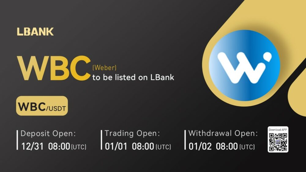 LBank Exchange listará Weber (WBC) em 1º de janeiro de 2023 PlatoBlockchain Data Intelligence. Pesquisa vertical. Ai.