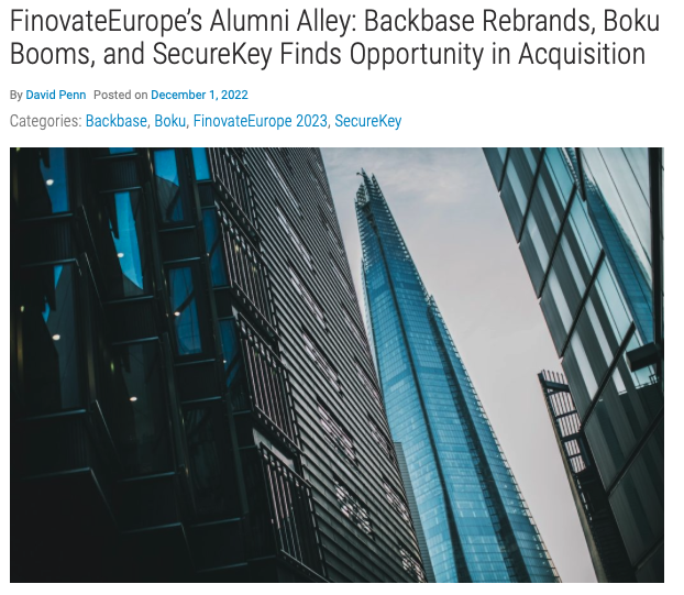 Alumni Alley da FinovateEurope apresenta os pioneiros da Fintech PlatoBlockchain Data Intelligence. Pesquisa vertical. Ai.