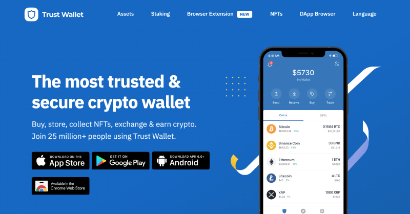 Trust Wallets hemsida