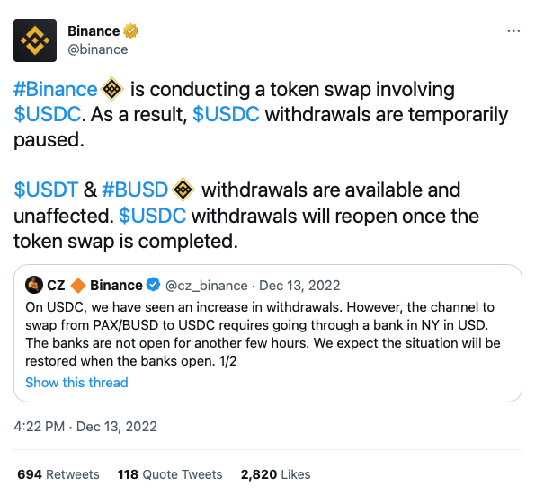 Binance is still operating normally despite months of FUD proof-of-reserves PlatoBlockchain Data Intelligence. Vertical Search. Ai.