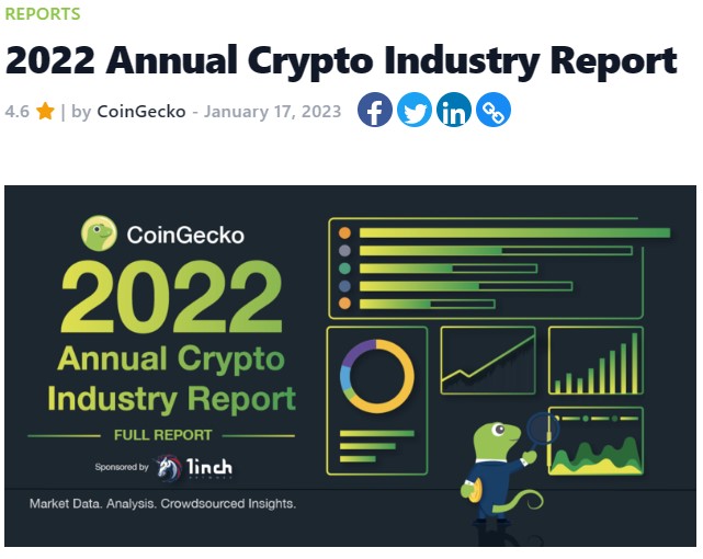 CoinGecko’s 2022 Annual Crypto Industry Report: Crypto Market Lost At Least 50% of Value q3 2022 PlatoBlockchain Data Intelligence. Vertical Search. Ai.