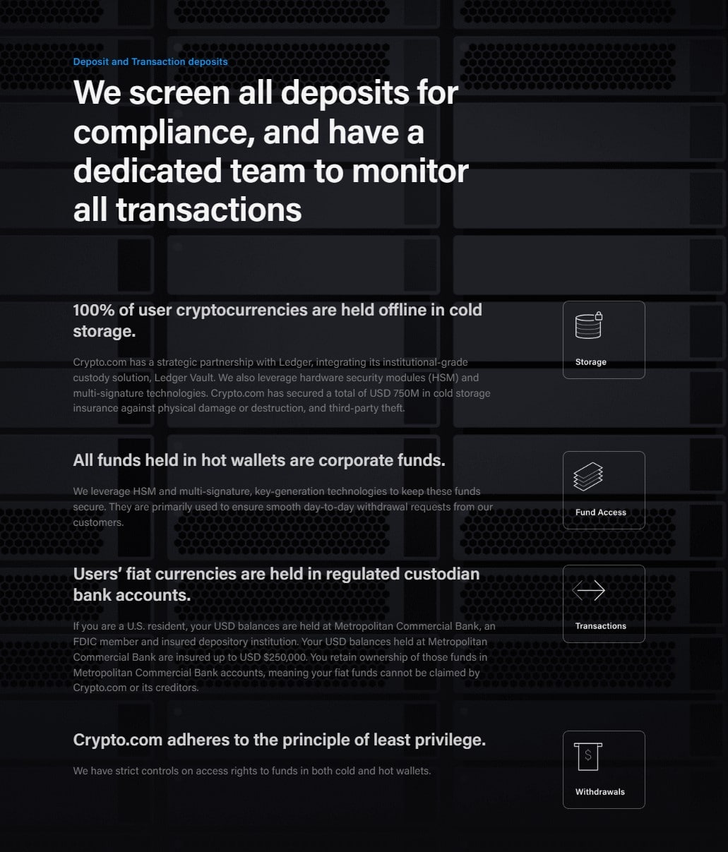 crypto.com ایکسچینج سیکیورٹی