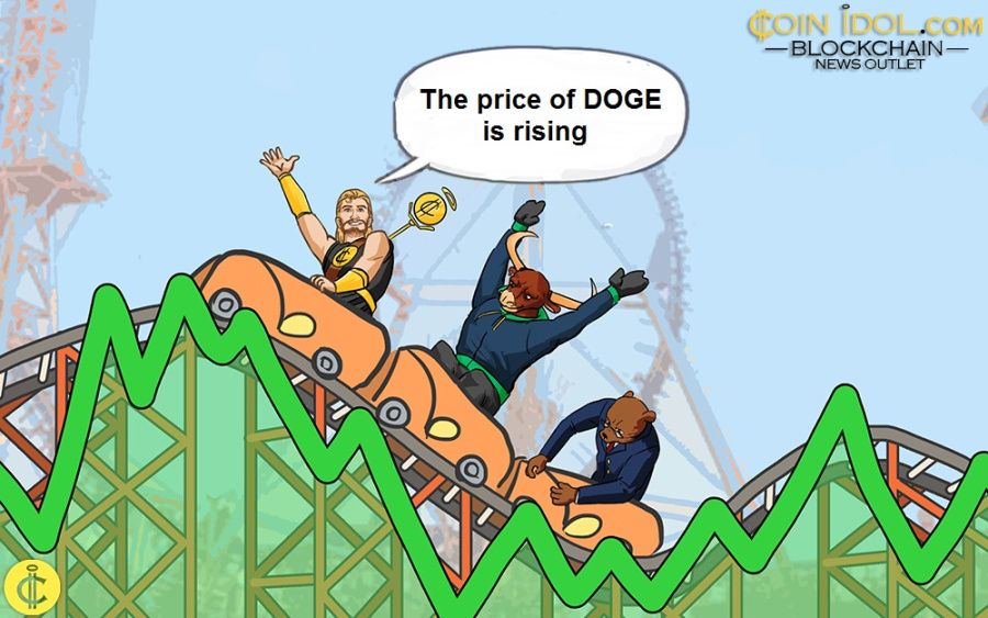 The price of DOGE is rising 