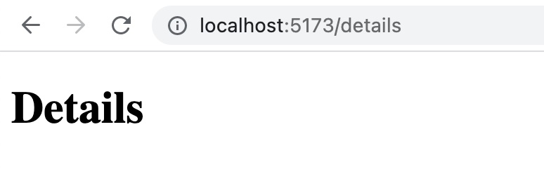 localhost URL이 포함된 브라우저 주소 표시줄.