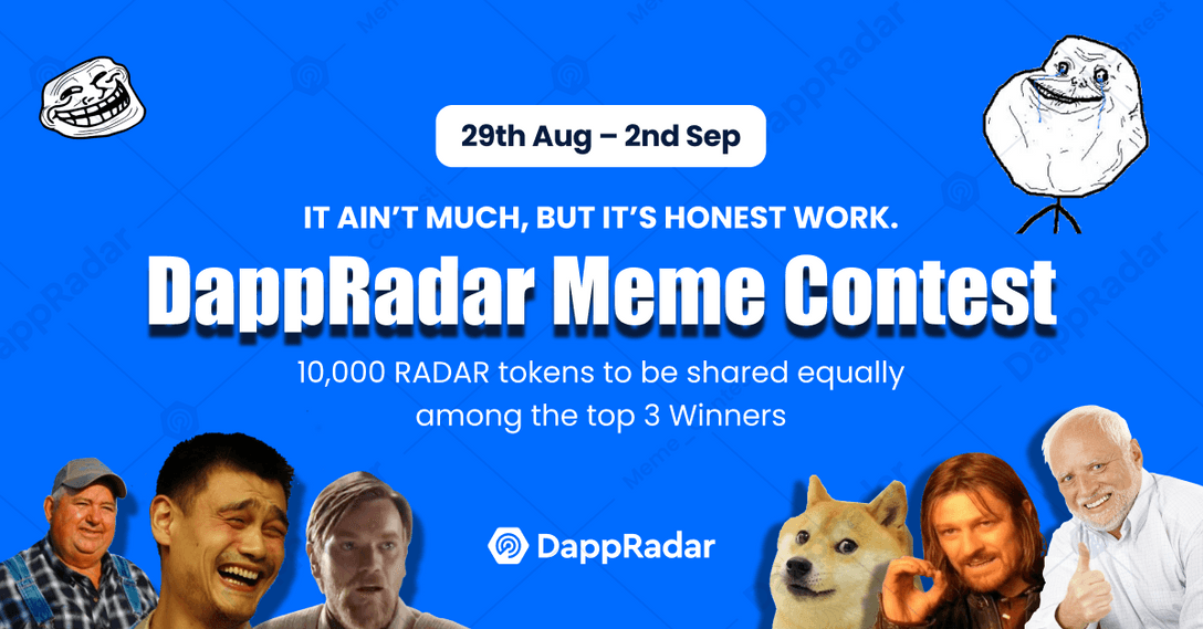 DappRadar Meme مقابلہ میں شامل ہوں۔