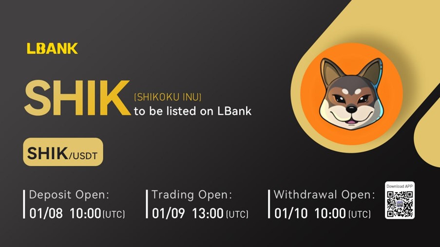 LBank Exchange Akan Mencatat SHIKOKU INU (SHIK) pada 9 Januari 2023