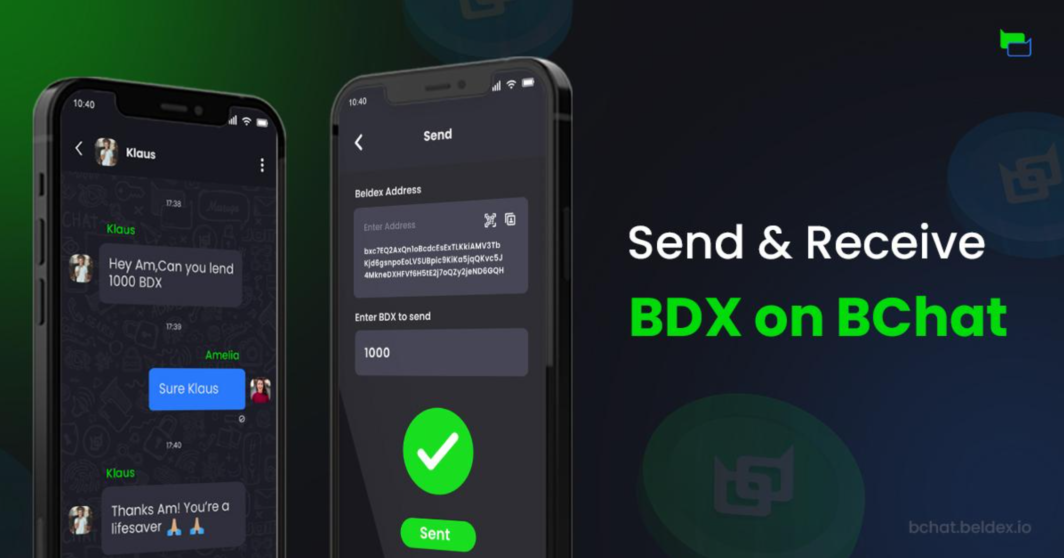 قم بإجراء مدفوعات التشفير على BChat Web 3.0 Messenger - يدمج BChat ذكاء بيانات Beldex Wallet PlatoBlockchain. البحث العمودي. منظمة العفو الدولية.
