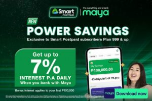 Smart Joins Maya’s 2023 Promo: Smart Postpaid Users Can Enjoy Up to 7% Annual Interest on Maya Savings