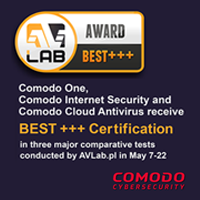 Comodo产品在AVLab的最新安全测试中荣获三项“最佳+++”奖
