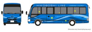 Pruebas de autobuses con celdas de combustible en la línea BRT Hikoboshi