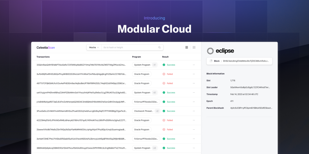 Modular Cloud: Navigating the Modular Blockchain Landscape Kit (SDK) PlatoBlockchain Data Intelligence. Vertical Search. Ai.