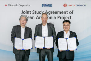 RWE، LOTTE کیمیکل کارپوریشن اور Mitsubishi Corporation نے ٹیکساس، USA میں پورٹ آف کارپس کرسٹی میں کلین امونیا پروجیکٹ تیار کرنے کے لیے مشترکہ مطالعہ کا معاہدہ کیا۔