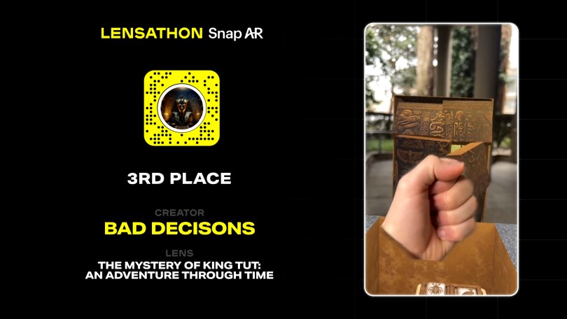 Snap’s Lensathon Competition Teases The Future Of AR snapchat PlatoBlockchain Data Intelligence. Vertical Search. Ai.