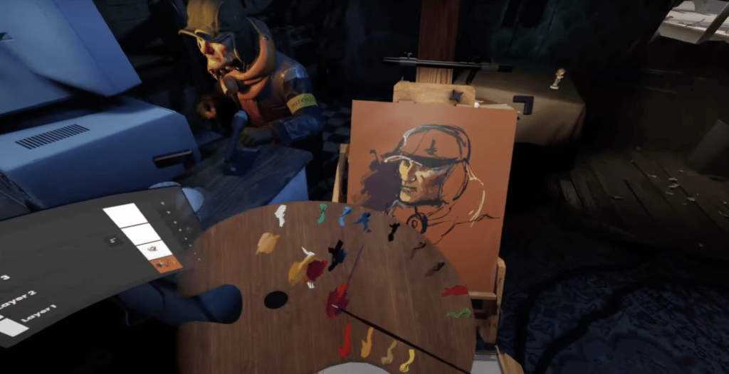 O modo Vermillion Overlay permite que você pinte diretamente no Half-Life: Alyx
