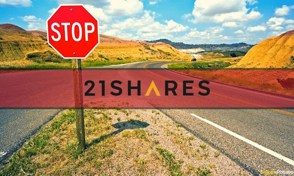 21Shares, 관심 감소를 인용하여 여러 암호화 제품 중단 (보고서)