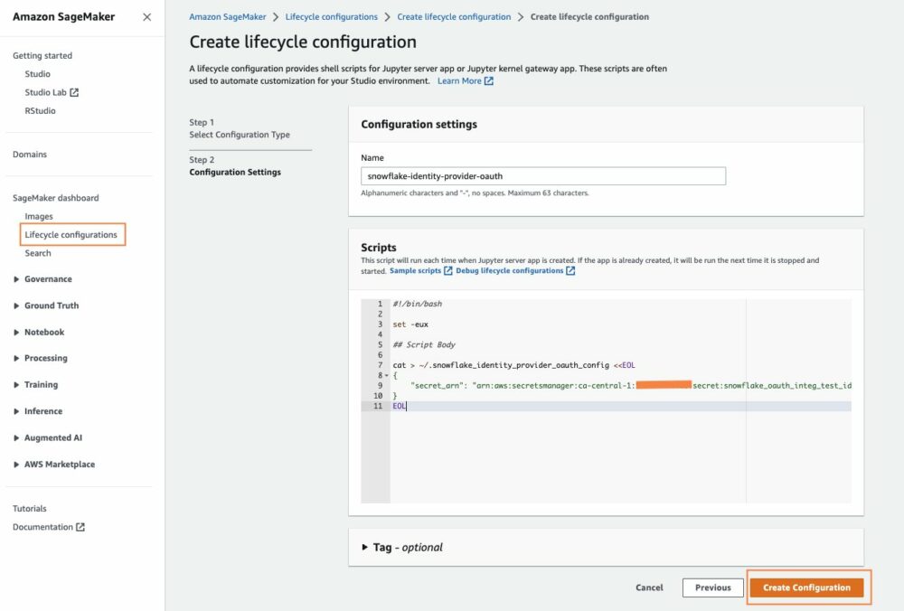 Greifen Sie mit OAuth-basierter Authentifizierung in Amazon SageMaker Data Wrangler auf Snowflake-Daten zu