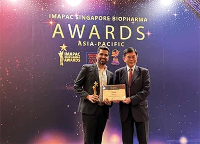 ایونٹر کو ایشیا پیسیفک بائیو پروسیسنگ ایکسی لینس ایوارڈز میں کرومیٹوگرافی میں بہترین بائیو پروسیسنگ کمپنی قرار دیا گیا